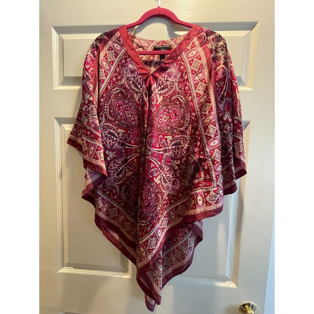 Banana Republic 100% Silk Poncho Style Top XS/Small Beautiful!!